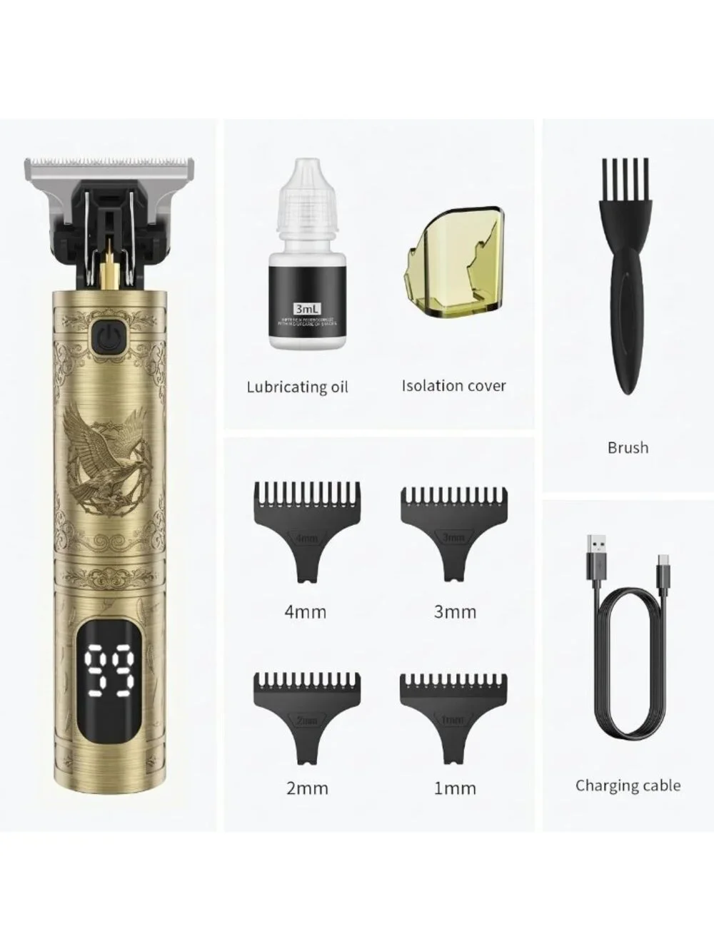 Vintage Beard & Hair Trimmer for Men, Next-Gen Clippers, Precision Grooming Tool